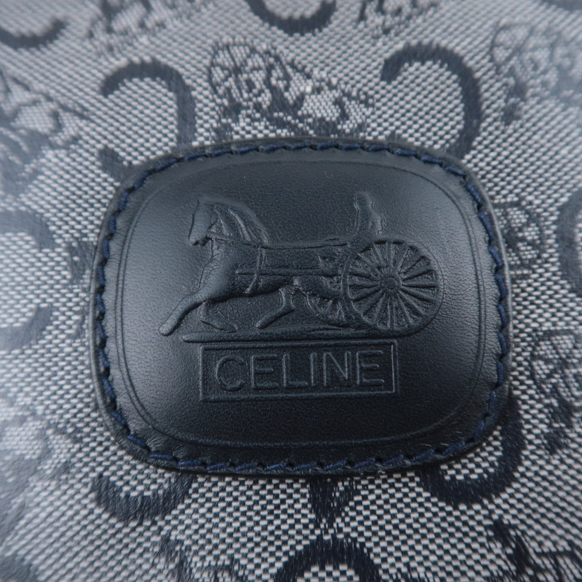 CELINE C Macadam Horse Carriage Clutch Bag