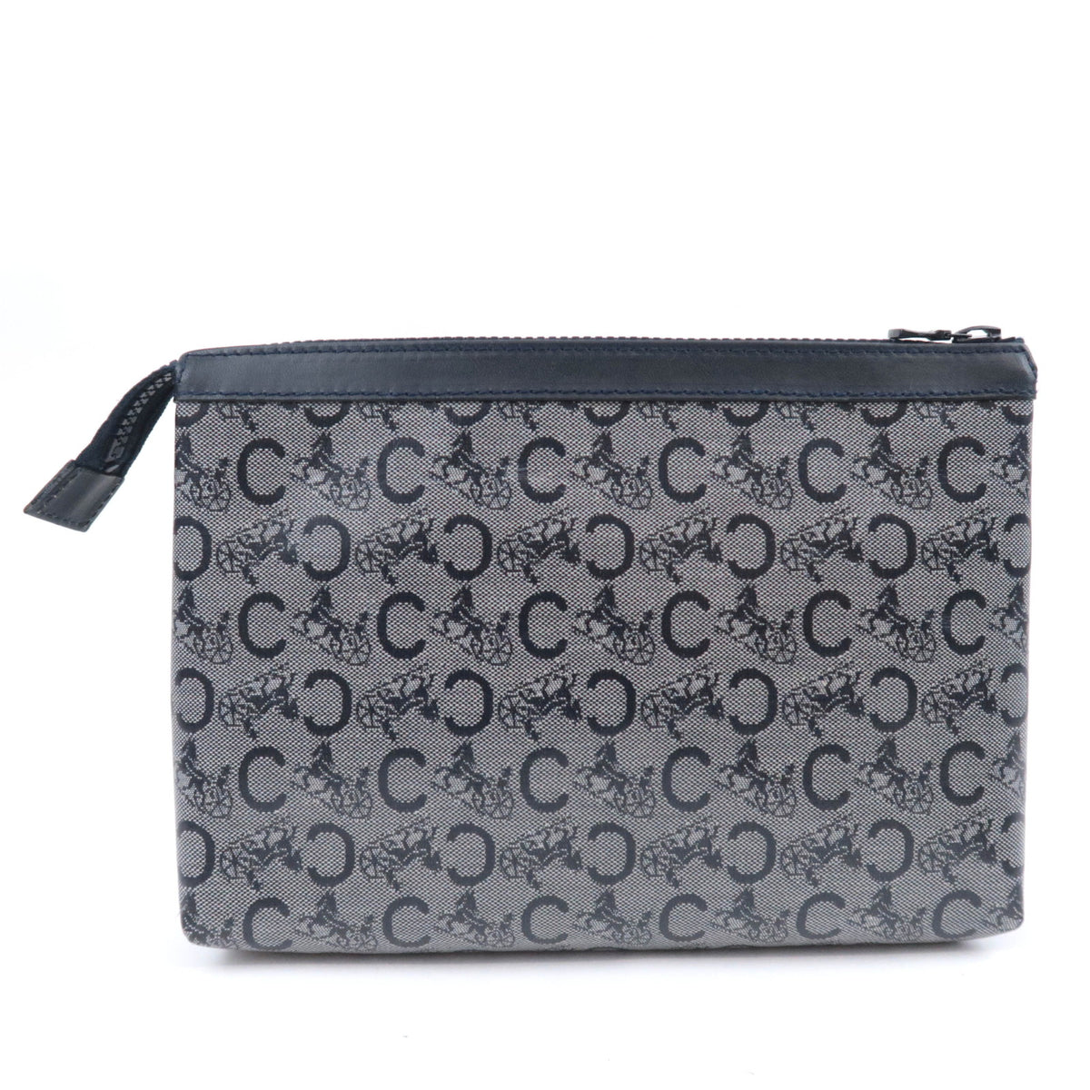 CELINE C Macadam Horse Carriage Clutch Bag