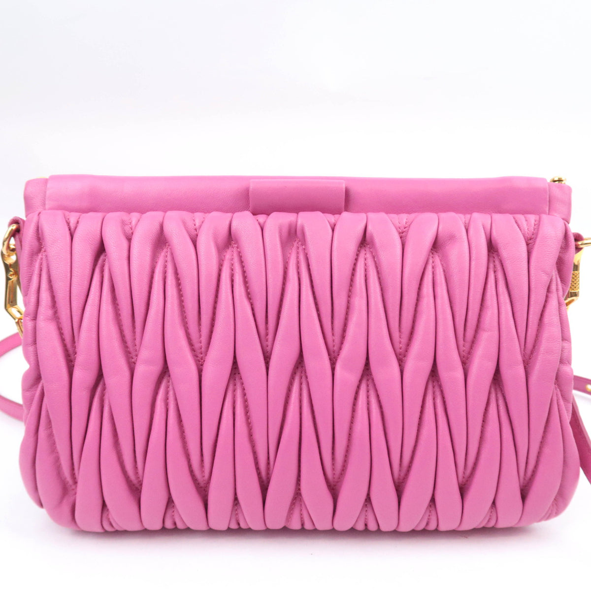 MIU MIU Matelasse 2Way Flat Shoulder Bag Clutch Bag RP0356