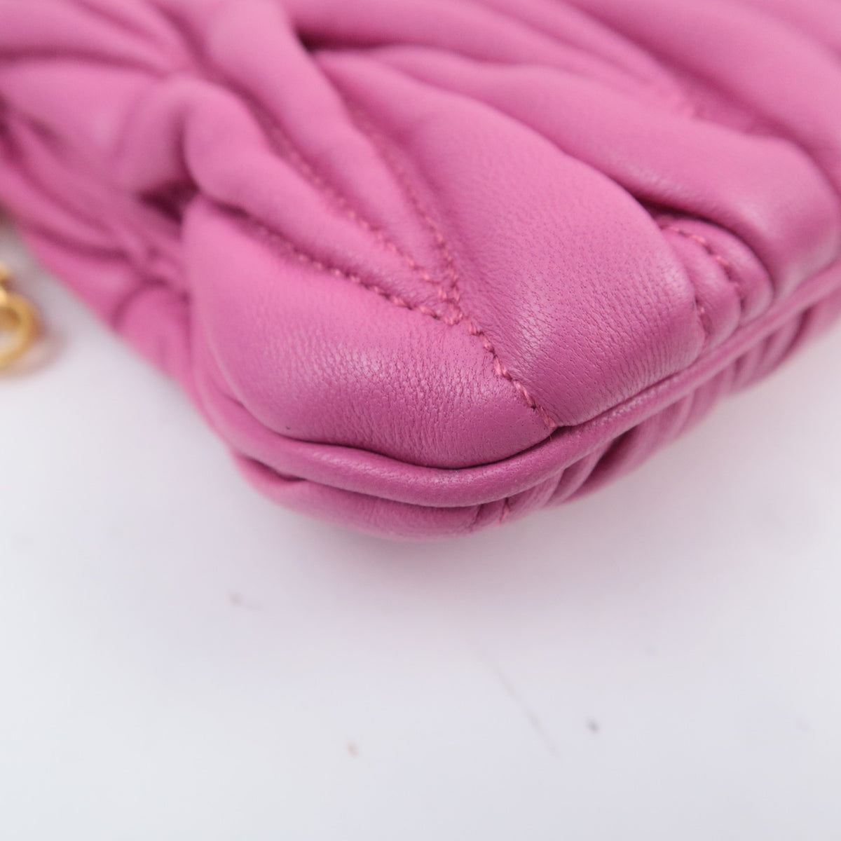 MIU MIU Matelasse 2Way Flat Shoulder Bag Clutch Bag RP0356