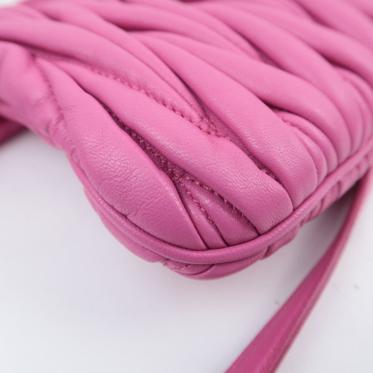 MIU MIU Matelasse 2Way Flat Shoulder Bag Clutch Bag RP0356