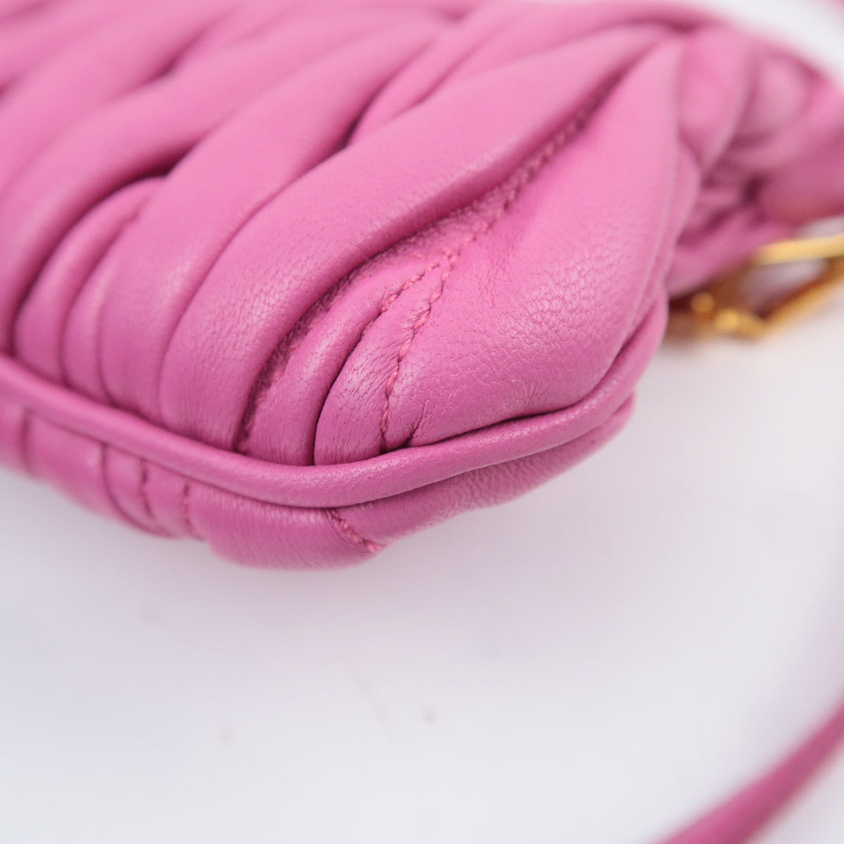 MIU MIU Matelasse 2Way Flat Shoulder Bag Clutch Bag RP0356