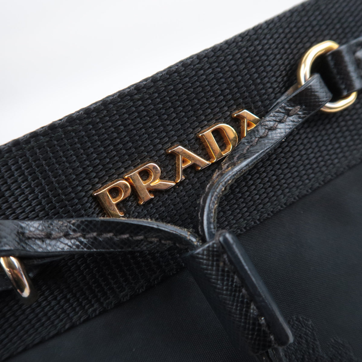 PRADA Front Logo Nylon Shoulder Bag BT0702