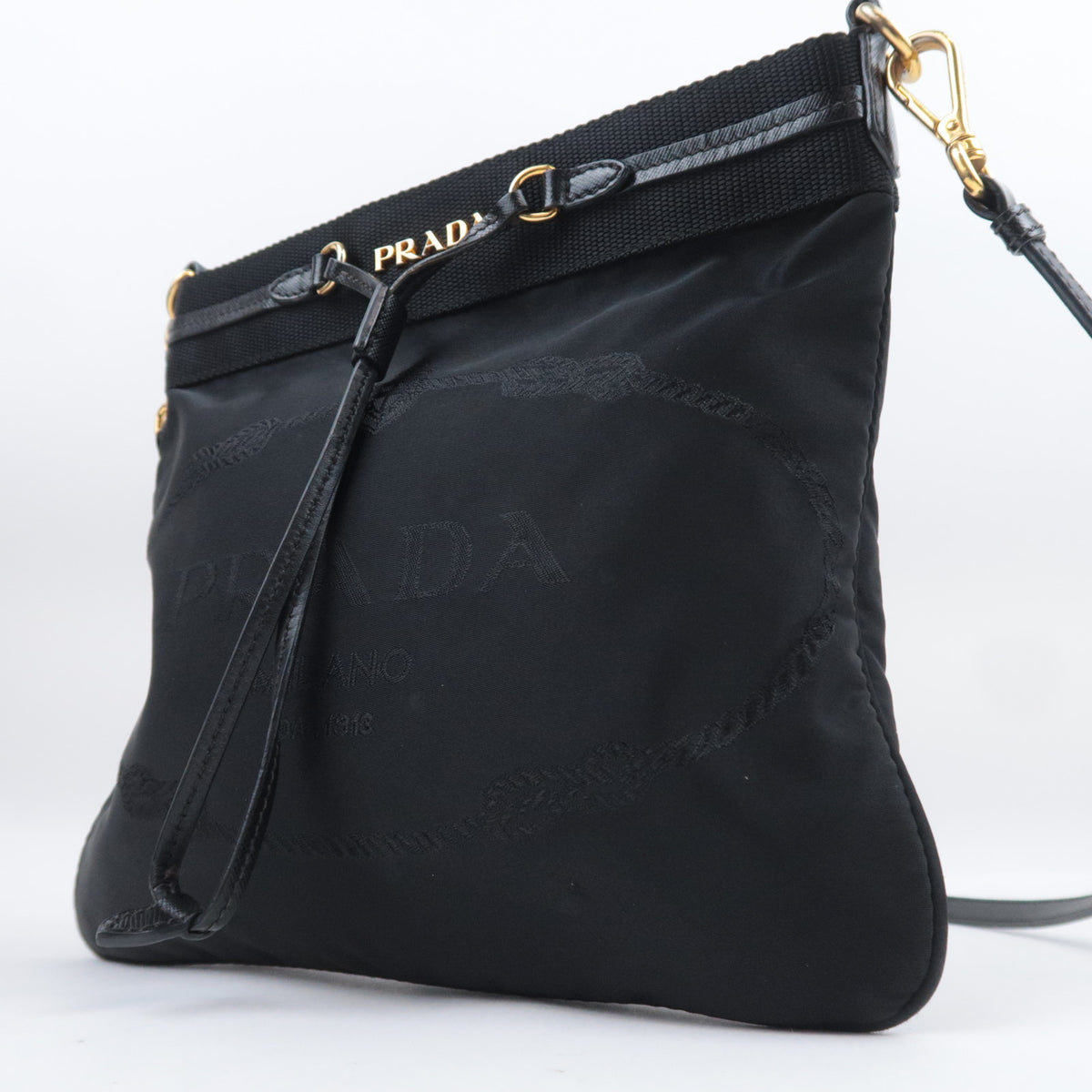 PRADA Front Logo Nylon Shoulder Bag BT0702