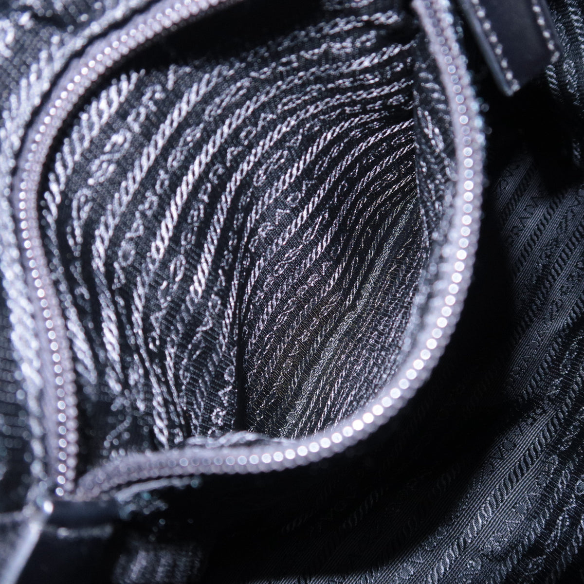 PRADA Nylon Leather Drawstring Backpack