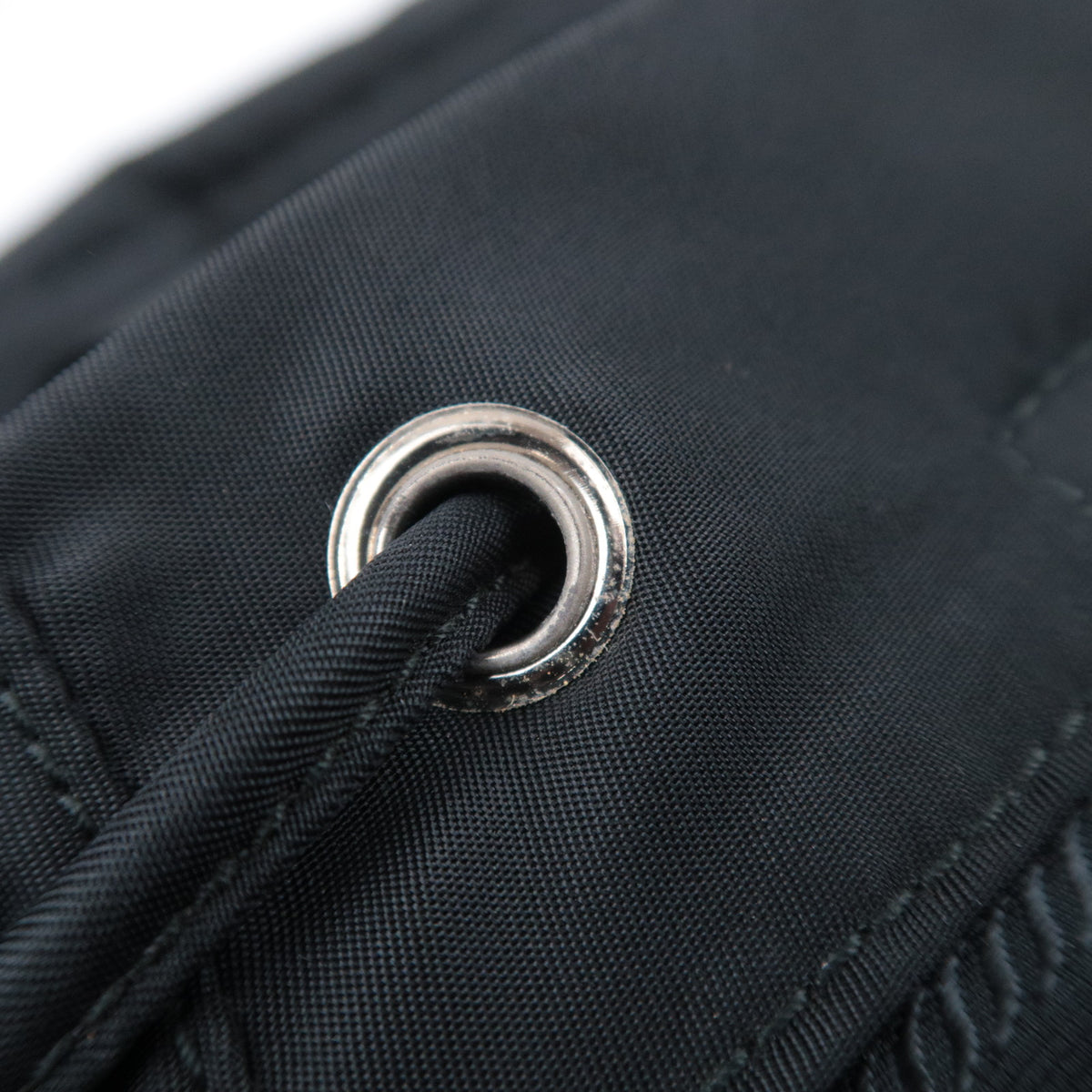 PRADA Nylon Leather Drawstring Backpack