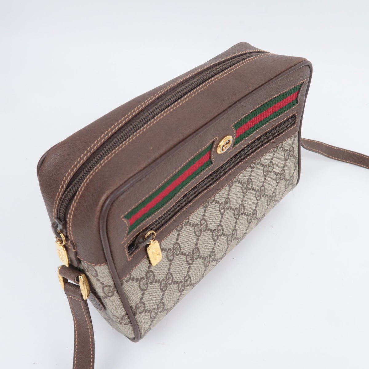 GUCCI Old Gucci Sherry GG Plus Shoulder Bag 119.02.087