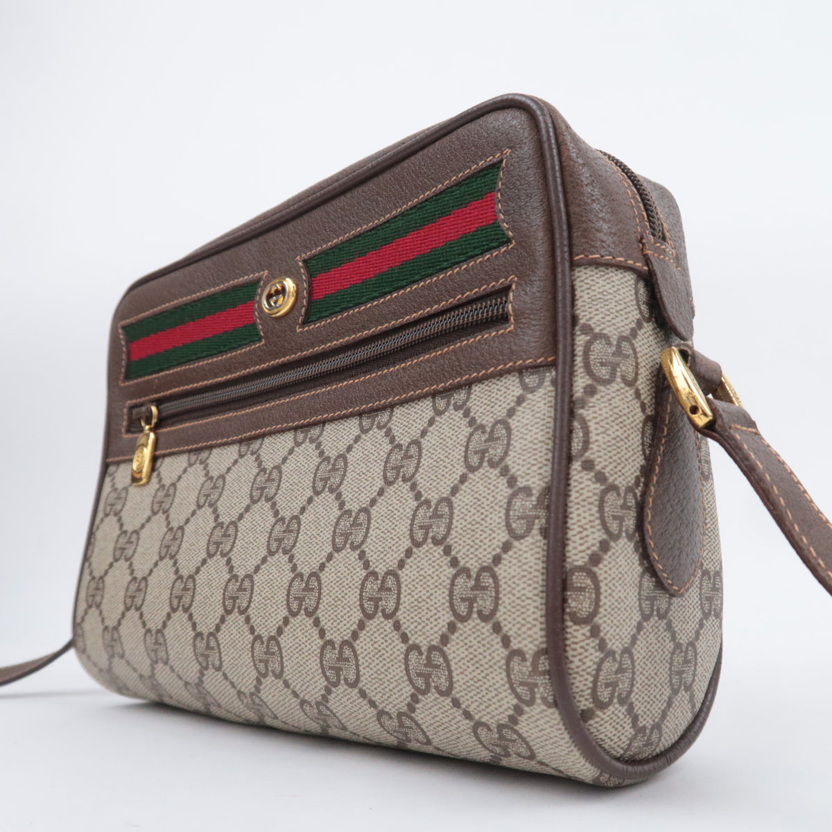 GUCCI Old Gucci Sherry GG Plus Shoulder Bag 119.02.087