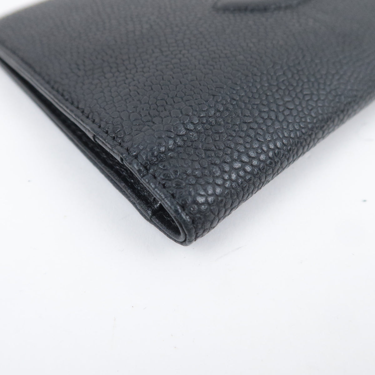 CHANEL Coco Mark Bi-Fold Long Wallet Caviarskin