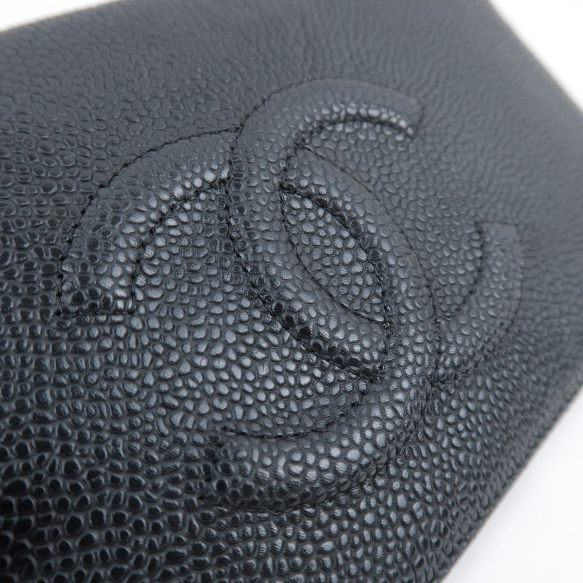 CHANEL Coco Mark Bi-Fold Long Wallet Caviarskin