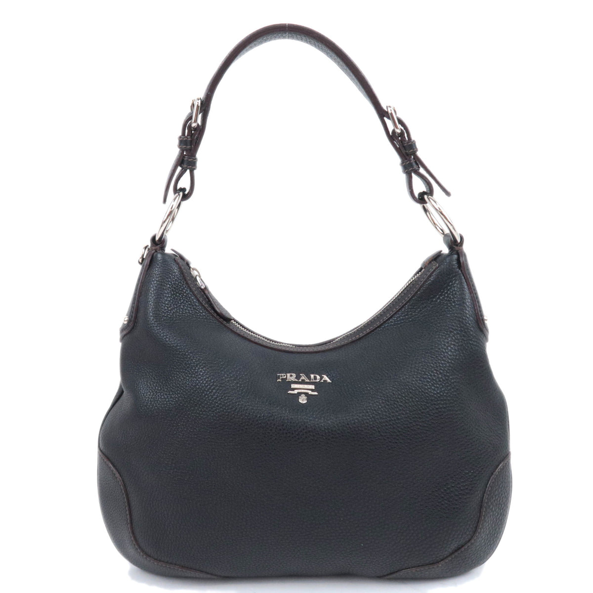 PRADA Leather Hobo Shoulder Bag93638