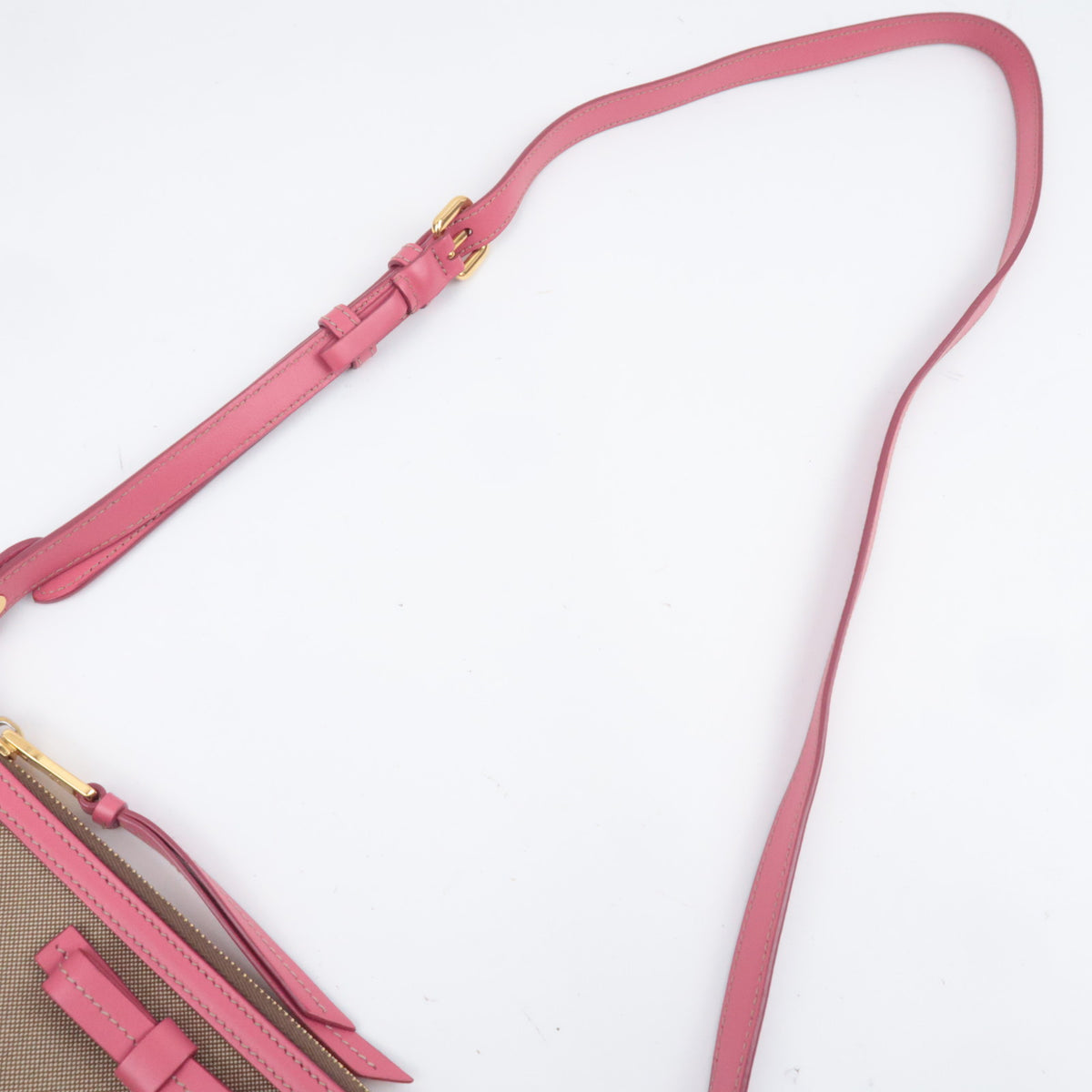 PRADA Logo Jacquard Shoulder Bag