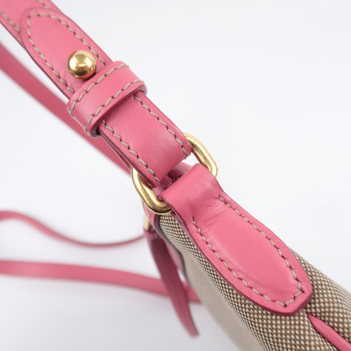 PRADA Logo Jacquard Shoulder Bag