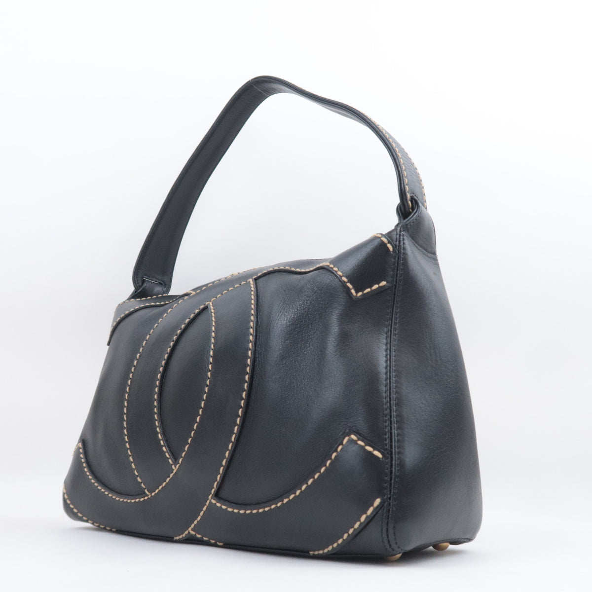 CHANEL Big Coco Mark Stitch Shoulder Bag
