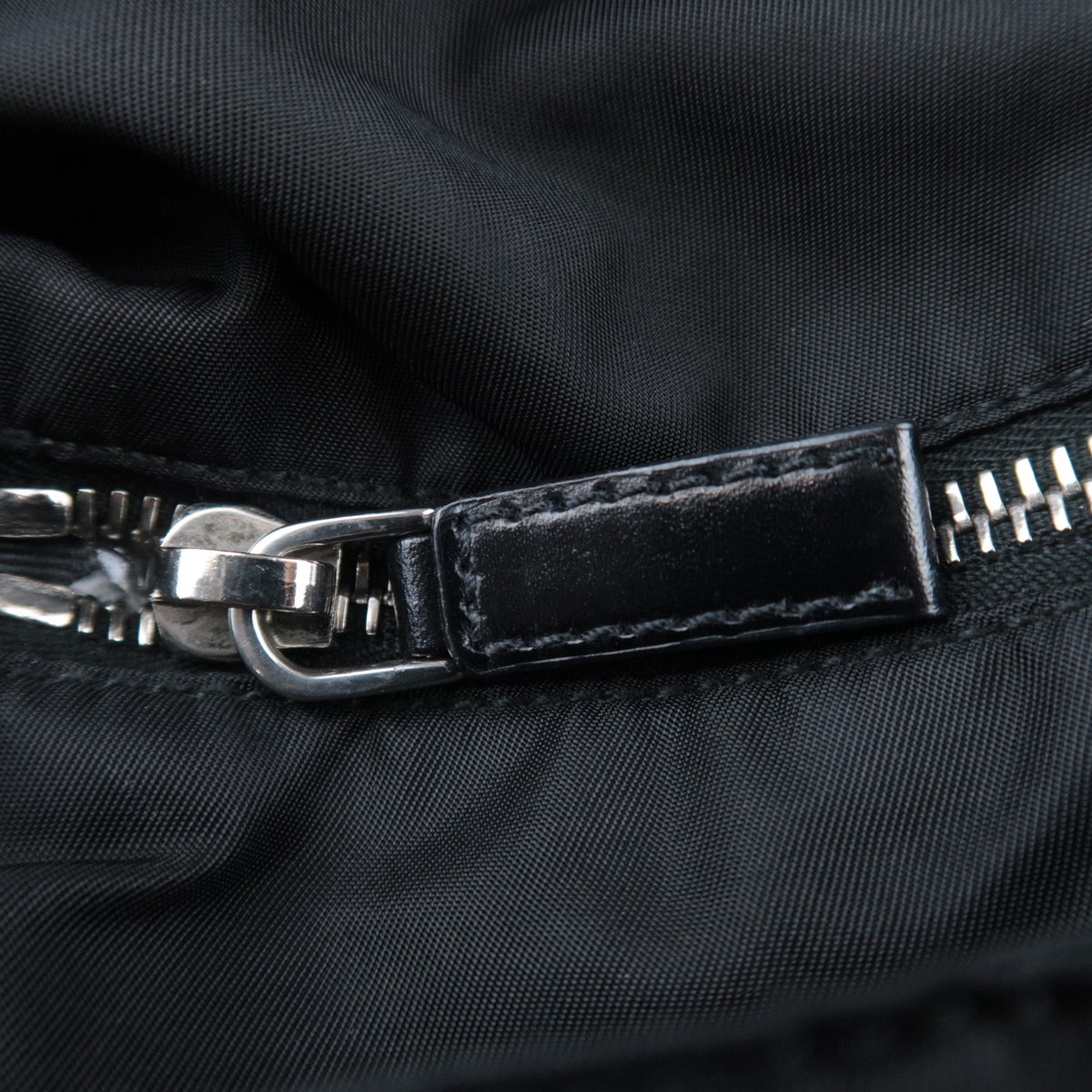 PRADA Logo 2Way Nylon Leather Handbag