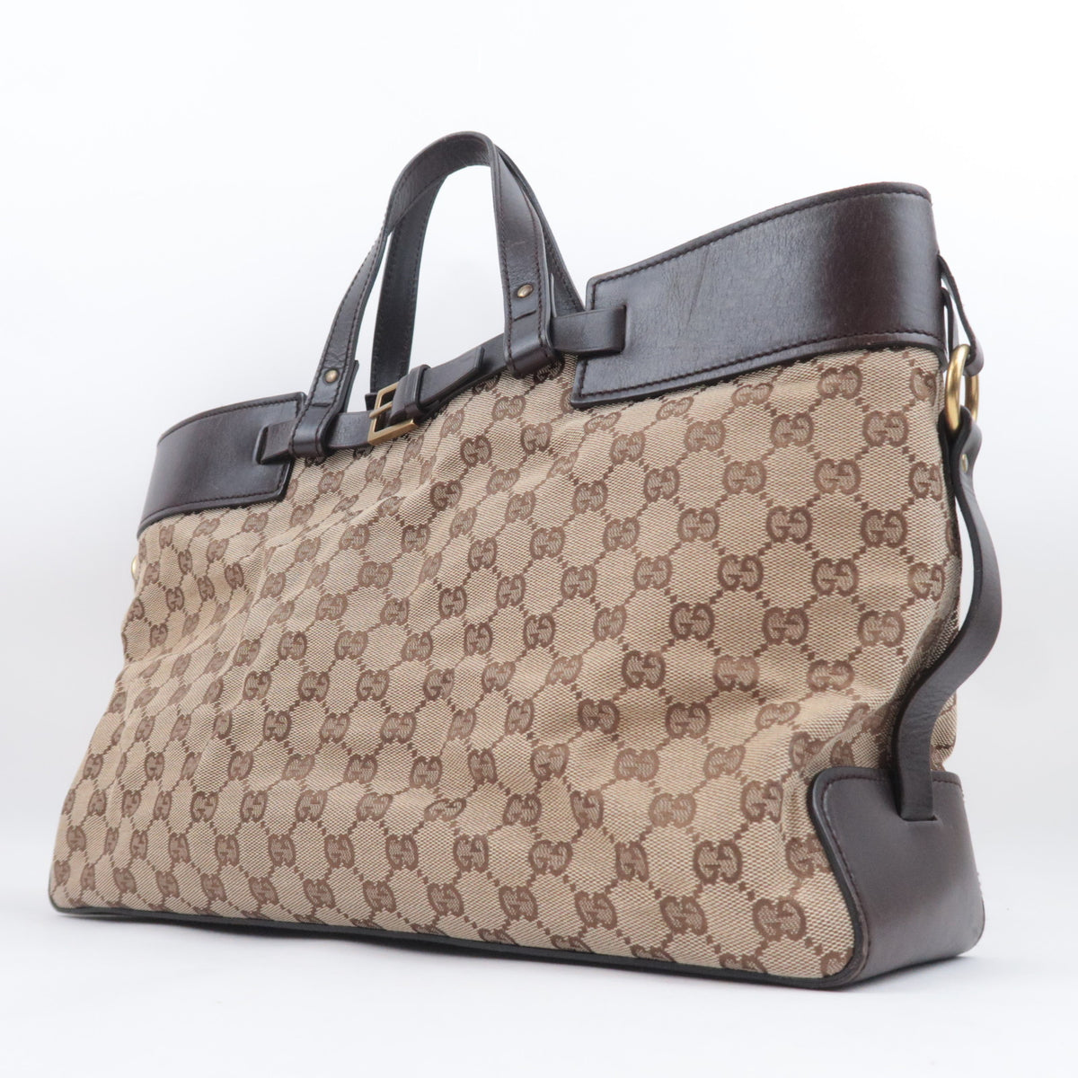 GUCCI GG Canvas Front Belt Tote Bag 106251