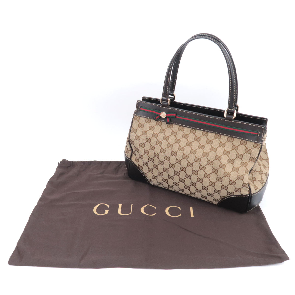GUCCI Sherry Mayfair GG Canvas Handbag 257063