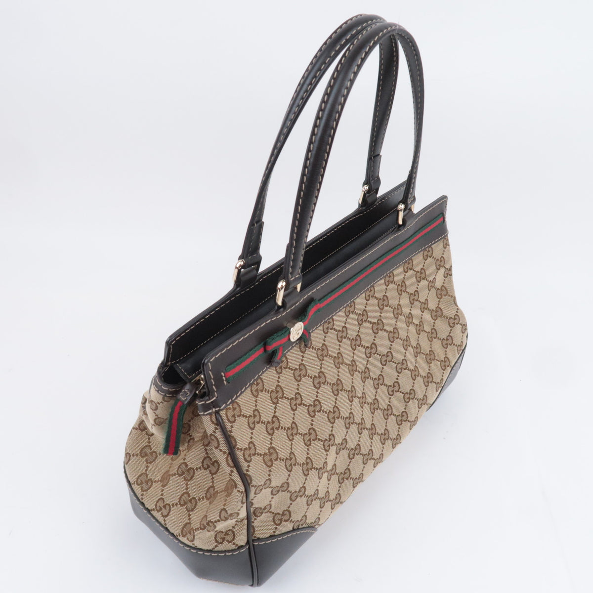 GUCCI Sherry Mayfair GG Canvas Handbag 257063