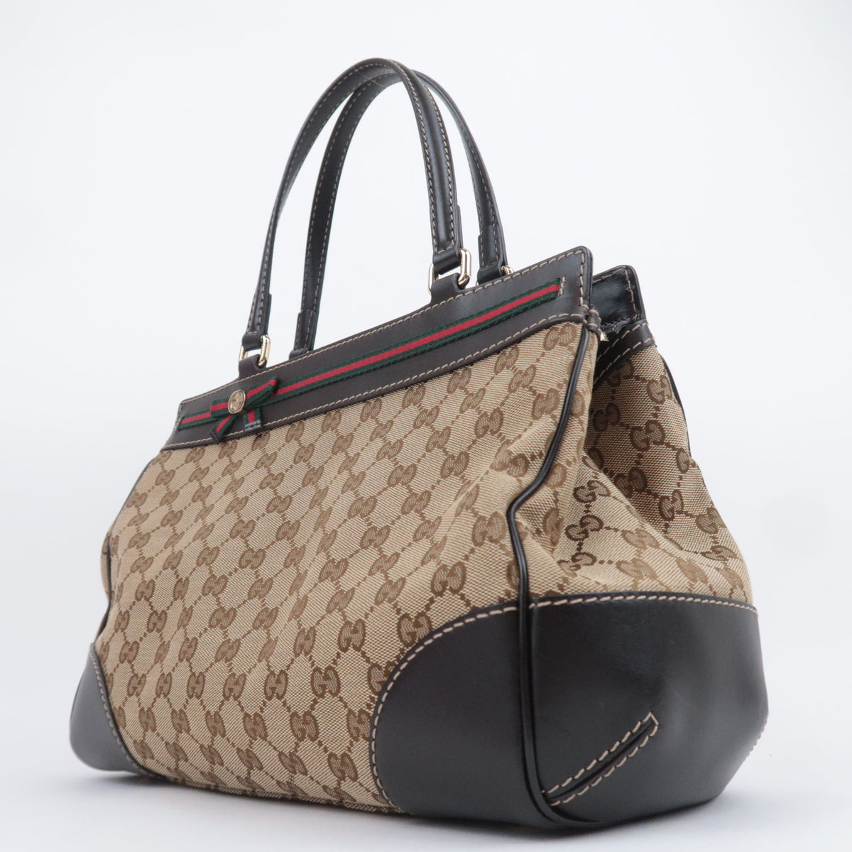 GUCCI Sherry Mayfair GG Canvas Handbag 257063