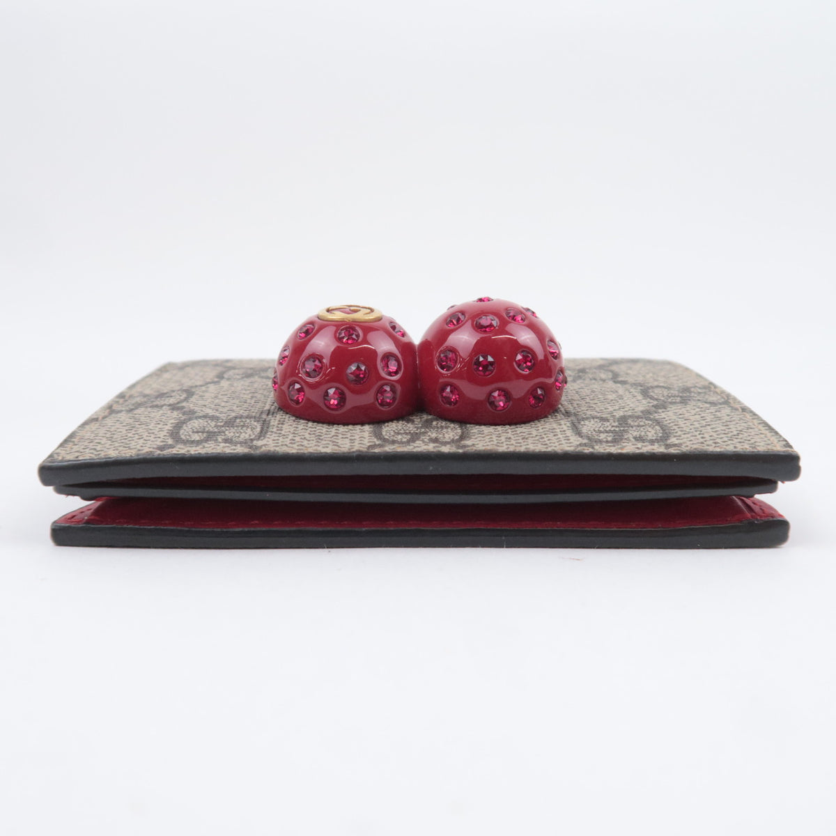 GUCCI GG Supreme Cherry Bi-Fold Wallet 476050