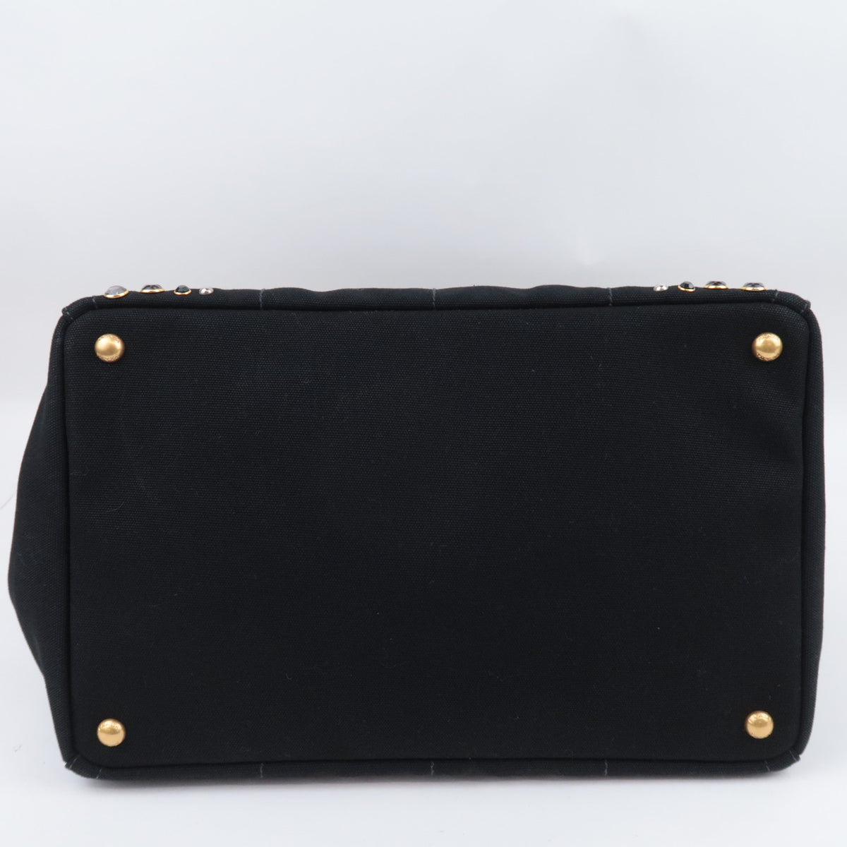 PRADA Canapa Medium Bijou Canvas Tote Bag 1BG642