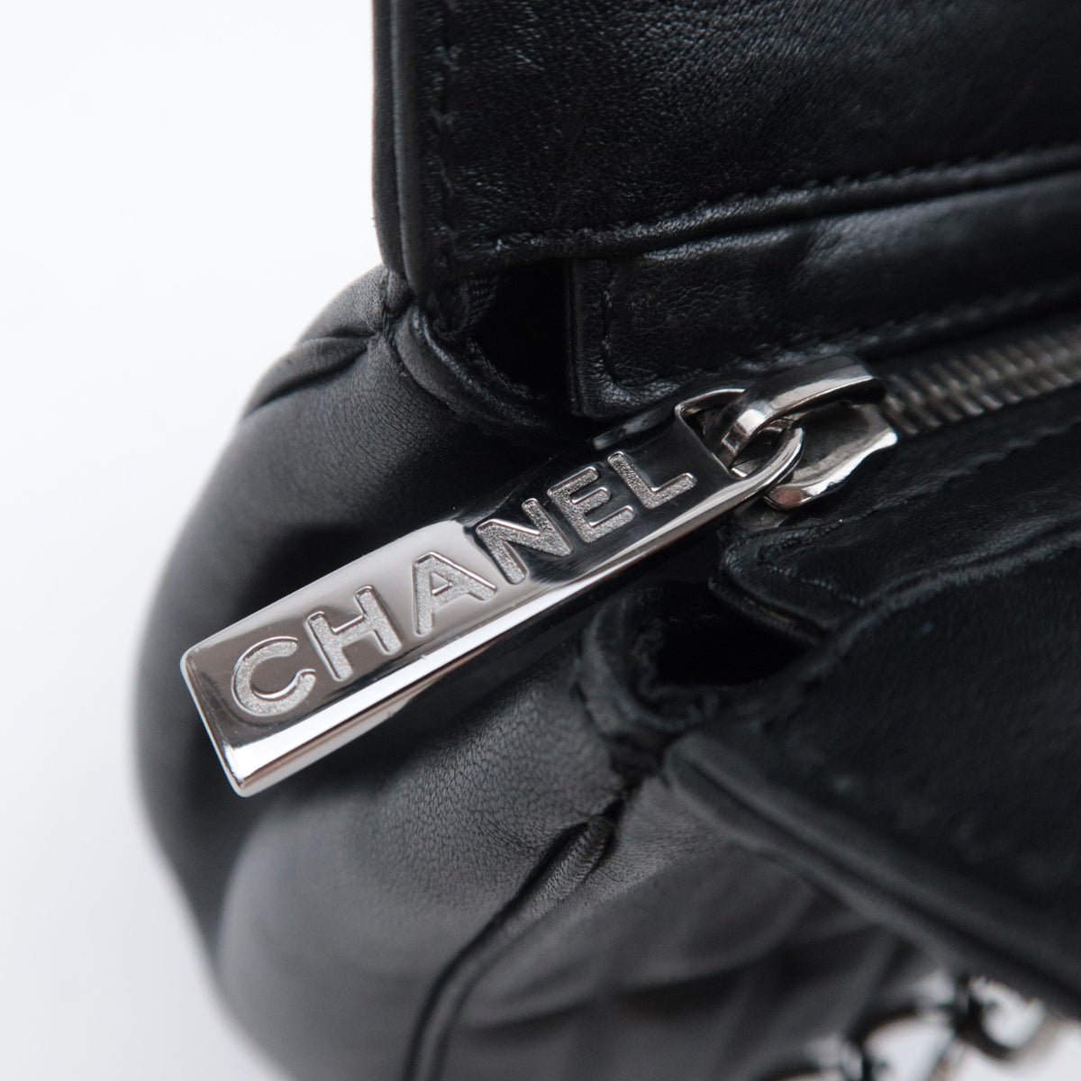 CHANEL Mademoiselle Chain Handbag Lambskin