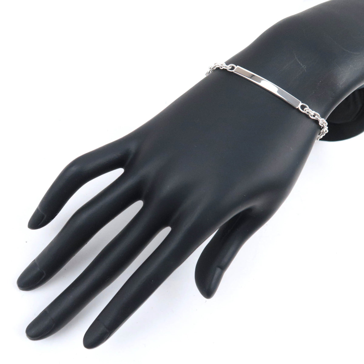 Tiffany&Co. ID Plate Narrow Bracelet Silver925 5.0g