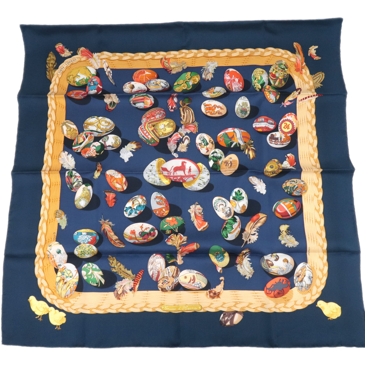 HERMES Carre 90 Scarf Couvée d'Hermès93789