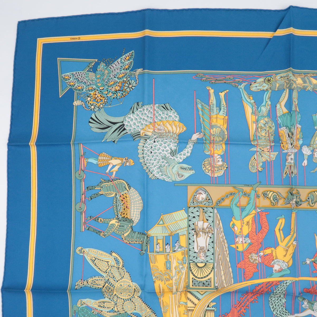 HERMES Carre 90 Scarf LE TEMPS des MARIONNETTES